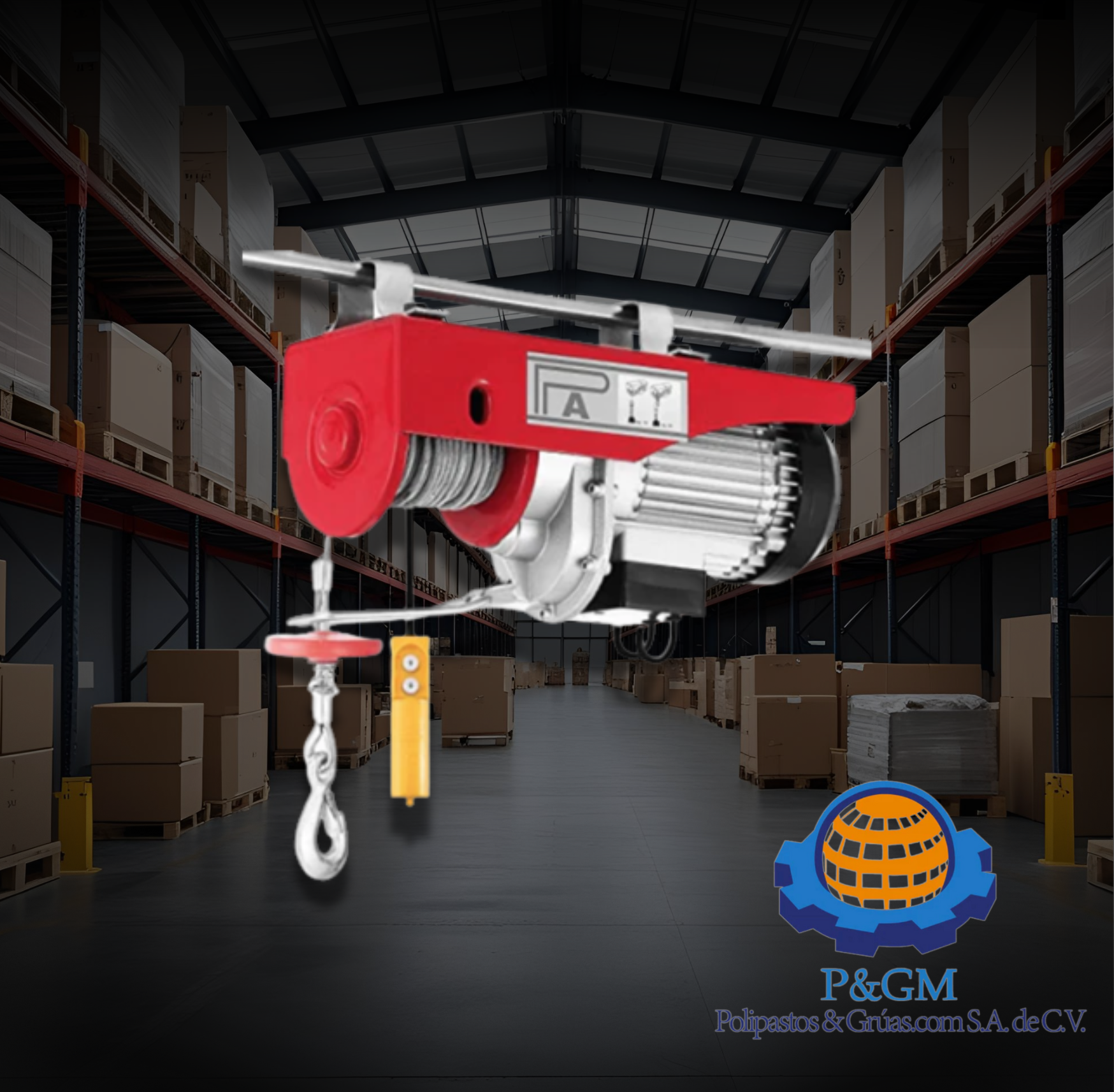 Mini Polipasto Eléctrico PA1000kg 220V | Compacto y Potente para Levantamiento de Cargas Ligeras